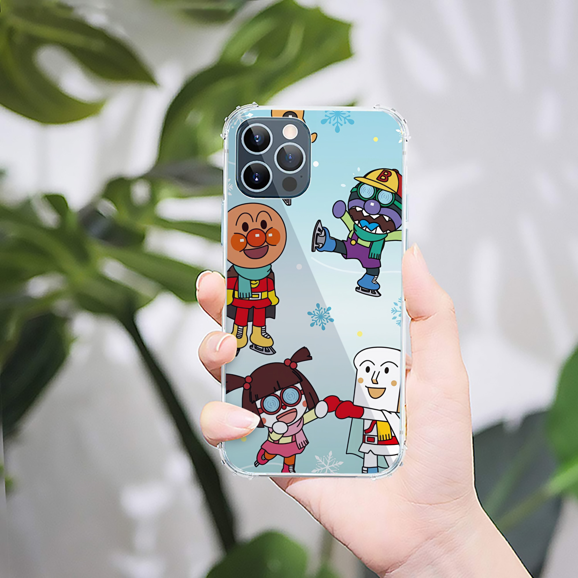 （画像用） アンパンマン Anpanman 【iPhone 12シリーズ対応】透明スマホケース（クリアソフトケース）